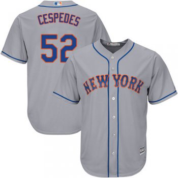 Mets #52 Yoenis Cespedes Grey Cool Base Stitched Youth Baseball Jersey