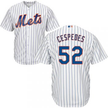 Mets #52 Yoenis Cespedes White(Blue Strip) Cool Base Stitched Youth Baseball Jersey