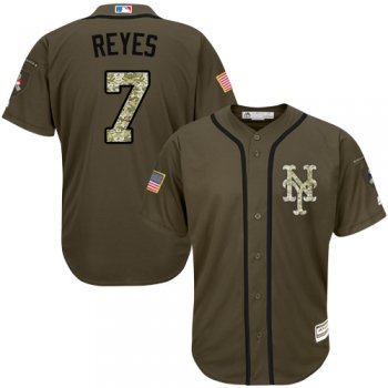 Mets #7 Jose Reyes Green Salute to Service Stitched Youth Baseball Jersey