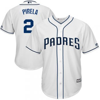 Padres #2 Jose Pirela White Cool Base Stitched Youth Baseball Jersey