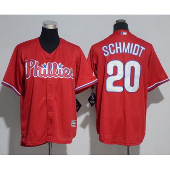 Phillies #20 Mike Schmidt Red Cool Base Stitched Youth Baseball Jersey