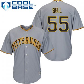 Pirates #55 Josh Bell Grey Cool Base Stitched Youth Baseball Jersey