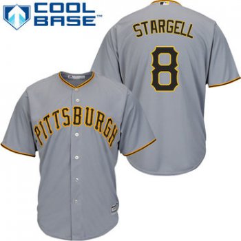 Pirates #8 Willie Stargell Grey Cool Base Stitched Youth Baseball Jersey