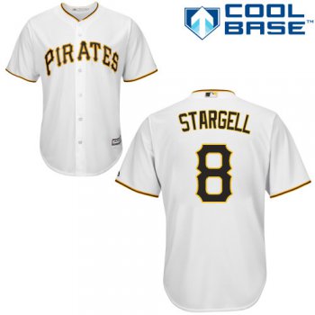 Pirates #8 Willie Stargell White Cool Base Stitched Youth Baseball Jersey