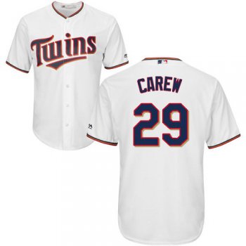 Twins #29 Rod Carew White Cool Base Stitched Youth Baseball Jersey