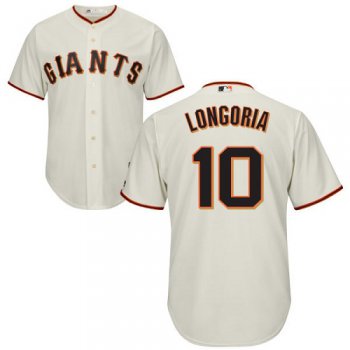 Giants #10 Evan Longoria Cream Cool Base Stitched Youth Baseball Jersey