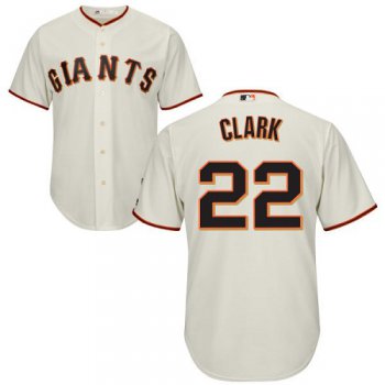 Giants #22 Will Clark Cream Cool Base Stitched Youth Baseball Jersey