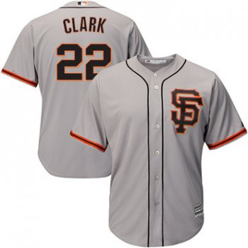 Giants #22 Will Clark Grey Road 2 Cool Base Stitched Youth Baseball Jersey