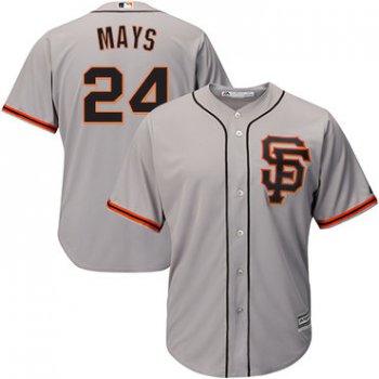 Giants #24 Willie Mays Grey Road 2 Cool Base Stitched Youth Baseball Jersey