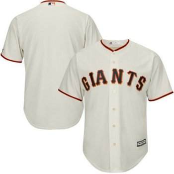 Giants Blank Cream Cool Base Stitched Youth Baseball Jersey