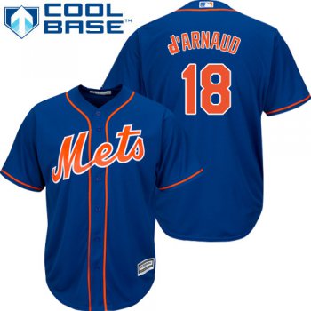 Mets #18 Travis d'Arnaud Blue Cool Base Stitched Youth Baseball Jersey