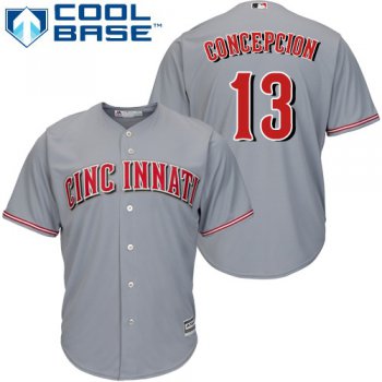 Reds #13 Dave Concepcion Grey Cool Base Stitched Youth Baseball Jersey