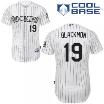 Rockies #19 Charlie Blackmon White Cool Base Stitched Youth Baseball Jersey
