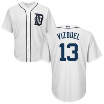 Tigers #13 Omar Vizquel White Cool Base Stitched Youth Baseball Jersey