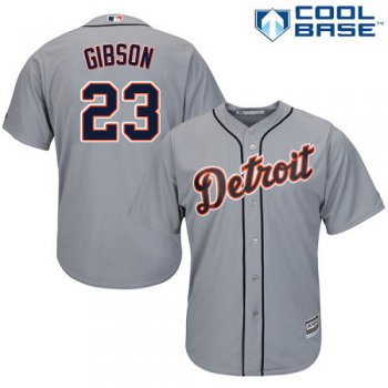 Tigers #23 Kirk Gibson Grey Cool Base Stitched Youth Baseball Jersey