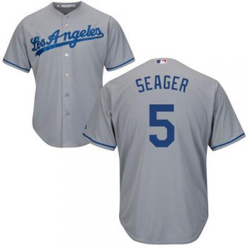 Dodgers #5 Corey Seager Grey Cool Base Stitched Youth Baseball Jersey