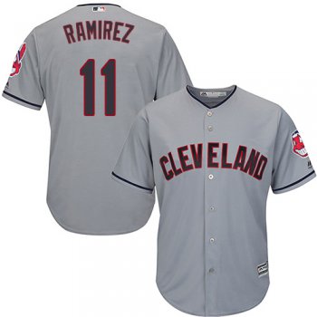 Indians #11 Jose Ramirez Grey Road Stitched Youth Baseball Jersey