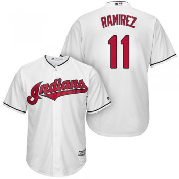 Indians #11 Jose Ramirez White Home Stitched Youth Baseball Jersey