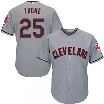Indians #25 Jim Thome Grey Road Stitched Youth Baseball Jersey