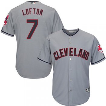 Indians #7 Kenny Lofton Grey Road Stitched Youth Baseball Jersey