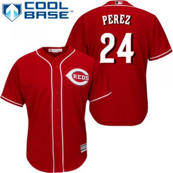 Reds #24 Tony Perez Red Cool Base Stitched Youth Baseball Jersey