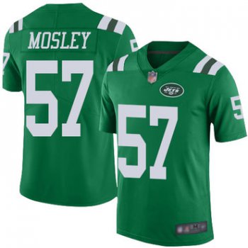 Jets #57 C.J. Mosley Green Youth Stitched Football Limited Rush Jersey