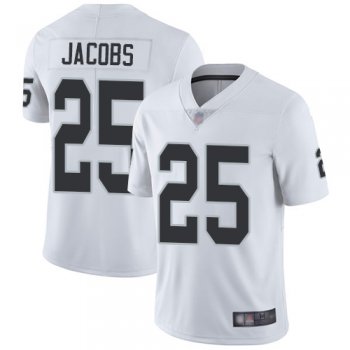 Raiders #25 Josh Jacobs White Youth Stitched Football Vapor Untouchable Limited Jersey