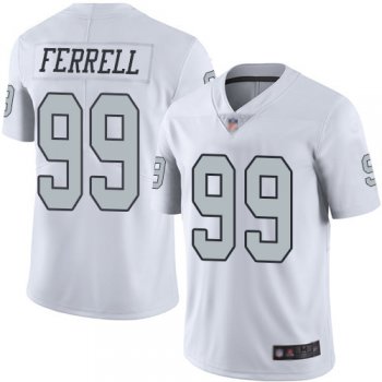 Raiders #99 Clelin Ferrell White Youth Stitched Football Limited Rush Jersey