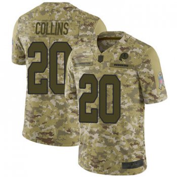 Redskins #20 Landon Collins Camo Youth Stitched Football Limited 2018 Salute to Service Jersey