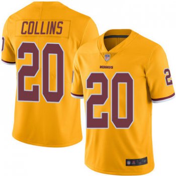 Redskins #20 Landon Collins Gold Youth Stitched Football Limited Rush Jersey