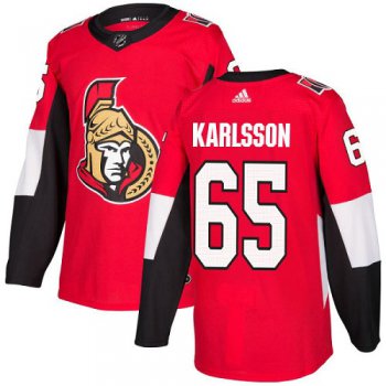 Kid Adidas Senators 65 Erik Karlsson Red Home Authentic Stitched NHL Jersey