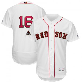 Youth Boston Red Sox 16 Andrew Benintendi White 2019 Gold Program FlexBase Jersey