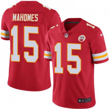 Youth Nike Chiefs #15 Patrick Mahomes Red Team Color Stitched NFL Vapor Untouchable Limited Jersey