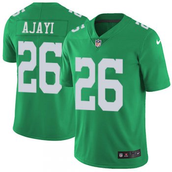 Kids Nike Eagles 26 Jay Ajayi Green Stitched NFL Limited Rush Jersey