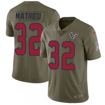 Nike Texans #32 Tyrann Mathieu Olive Youth Stitched NFL Limited 2017 Salute to Service Jersey