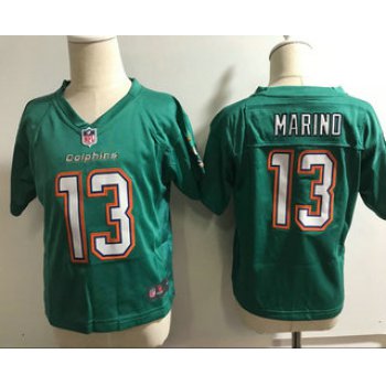 Toddler Miami Dolphins #13 Dan Marino Aqua Green Alternate Stitched NFL Nike Game Jersey