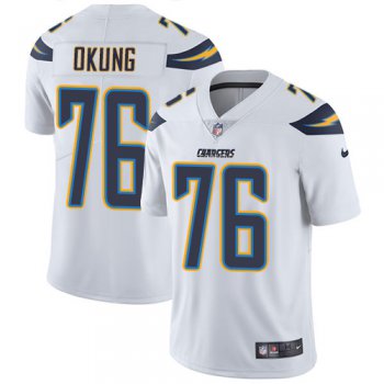 Nike Chargers #76 Russell Okung White Youth Stitched NFL Vapor Untouchable Limited Jersey