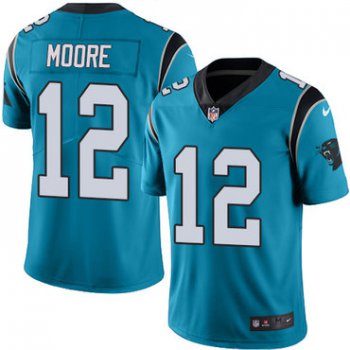 Nike Panthers #12 DJ Moore Blue Alternate Youth Stitched NFL Vapor Untouchable Limited Jersey