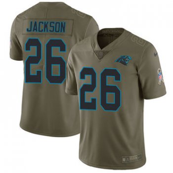 Nike Panthers #26 Donte Jackson Olive Youth Stitched NFL Limited 2017 Salute to Service Jersey