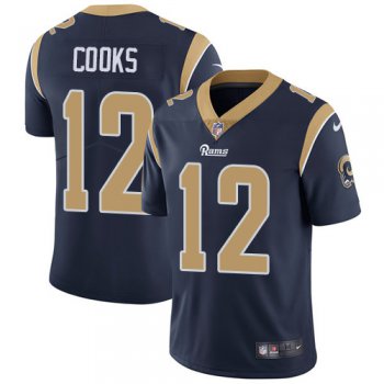 Nike Rams #12 Brandin Cooks Navy Blue Team Color Youth Stitched NFL Vapor Untouchable Limited Jersey