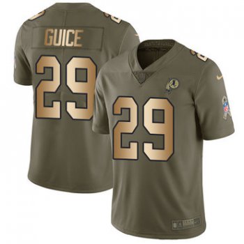 Nike Redskins #29 Derrius Guice Olive Gold Youth Stitched NFL Limited 2017 Salute to Service Jersey