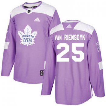 Adidas Toronto Maple Leafs #25 James Van Riemsdyk Purple Authentic Fights Cancer Stitched Youth NHL Jersey