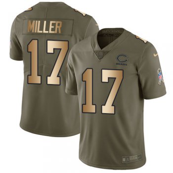 Nike Bears #17 Anthony Miller Olive Gold Youth Stitched NFL Limited 2017 Salute to Service Jersey