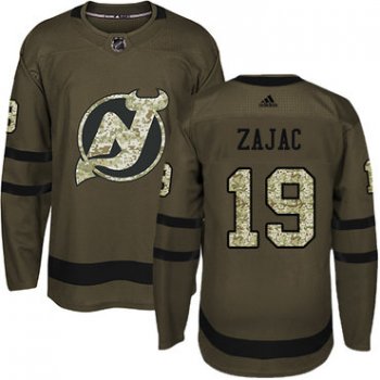 Adidas New Jersey Devils #19 Travis Zajac Green Salute to Service Stitched Youth NHL Jersey