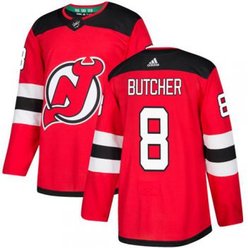 Adidas New Jersey Devils #8 Will Butcher Red Home Authentic Stitched Youth NHL Jersey