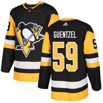 Adidas Pittsburgh Penguins #59 Jake Guentzel Black Home Authentic Stitched Youth NHL Jersey