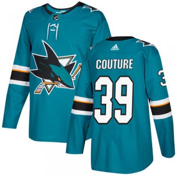 Adidas San Jose Sharks #39 Logan Couture Teal Home Authentic Stitched Youth NHL Jersey