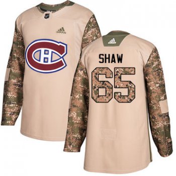 Adidas Montreal Canadiens #65 Andrew Shaw Camo Authentic 2017 Veterans Day Stitched Youth NHL Jersey