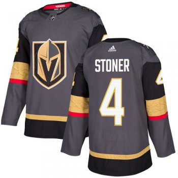 Adidas Vegas Golden Knights #4 Clayton Stoner Grey Home Authentic Stitched Youth NHL Jersey
