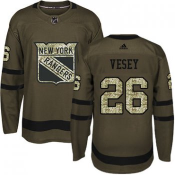 Adidas Detroit Rangers #26 Jimmy Vesey Green Salute to Service Stitched Youth NHL Jersey